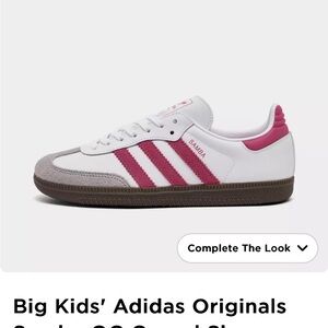 Adidas Samba Kids' Sneakers in White & Pink
